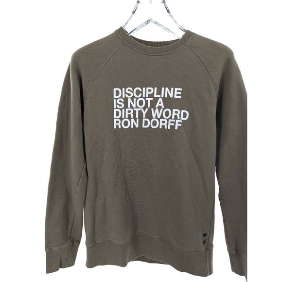 Ron Dorff Mens Statement Sweatshirt Crew Neck  khaki green Large - Picture 1 of 9